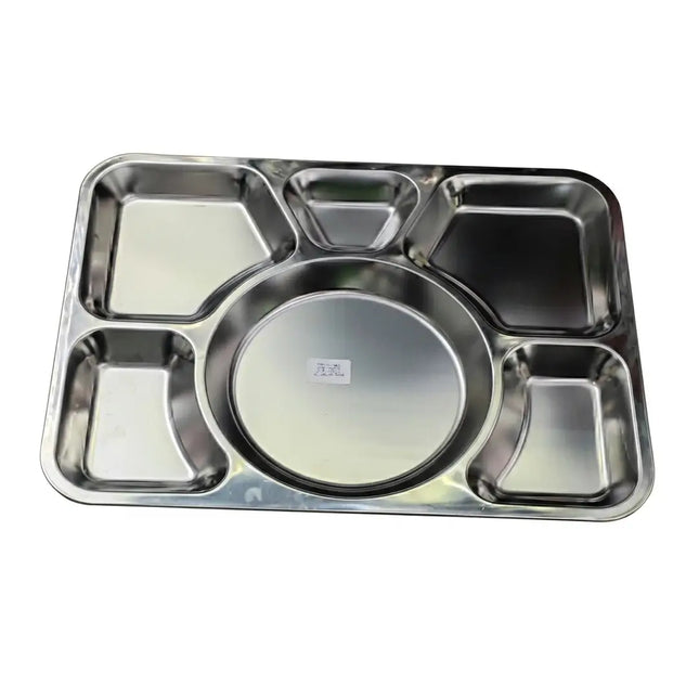 Large stainless steel food tray
