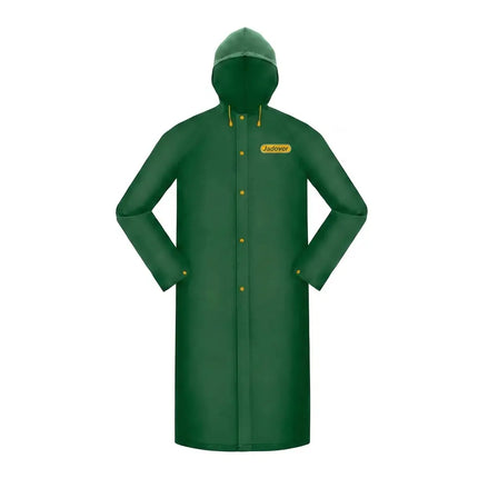 Green rain jacket