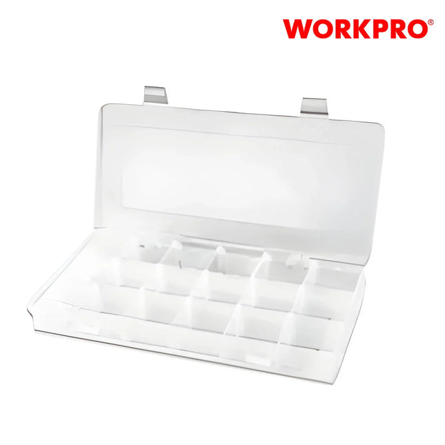 صندوق بلاستيكي مقسم إلى 18 خانة من WORKPRO