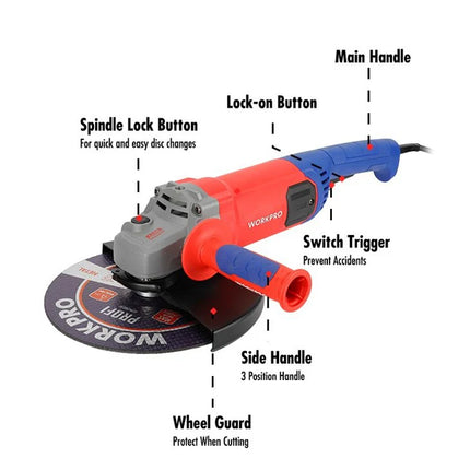 آلة جلخ الزاوية احترافية ٢٣٠ مم ٢٢٠٠ واط | WP472004