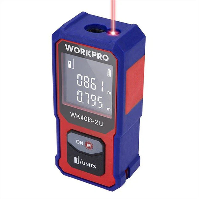 متر قياس المسافة بالليزر القابل لإعادة الشحن WORKPRO 40M (135FT)