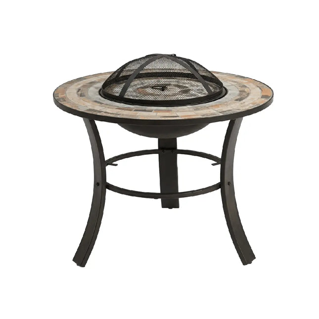 Fire pit metal mosaic round, measuring 70*70*60 cm