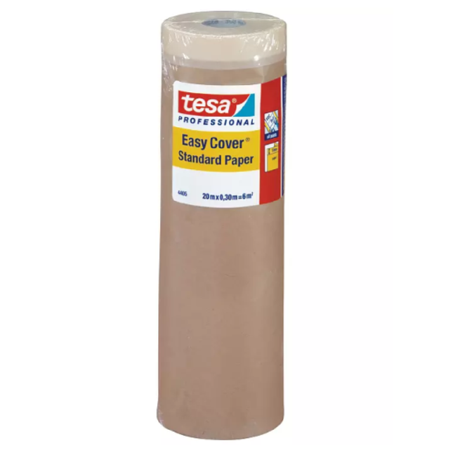 ورق حماية للدهان مع شريط لاصق تيسا TESA Easy Cover مقاس 30 سم × 20 متر