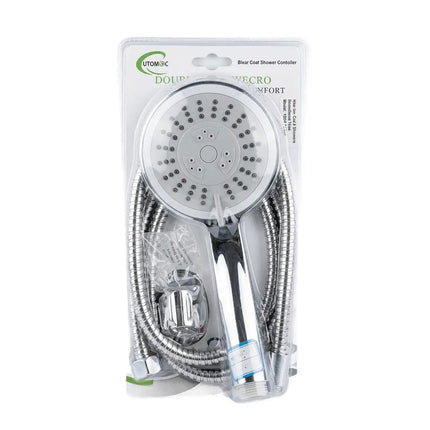 Heavy silver hand shower with hose