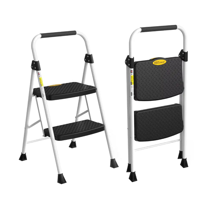 Heavy-duty iron ladder with 2-step plastic treads from Logu